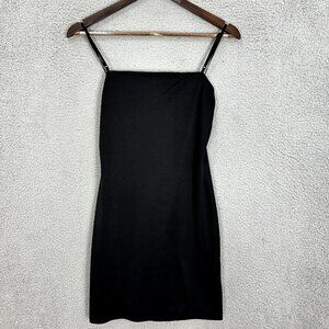 Laundry Shelli Segal Slip Black Vintage 90s Whimsigoth Boho Dress